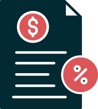 Vektör biçiminde soyut bir vergi belgesinin Web dostu illüstrasyonu.