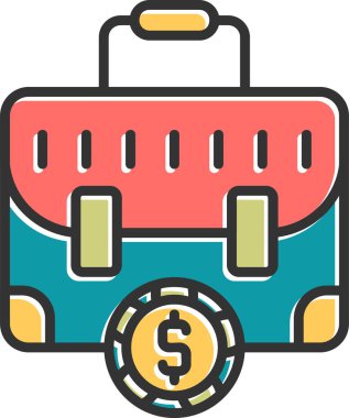 Portföy web simgesi vektör illüstrasyonu