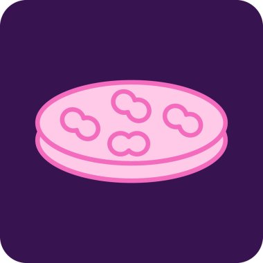 Mikroskobik Yaşam ikonu vektör çizimi