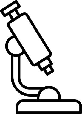 Mikroskop. Web simgesi basit illüstrasyon