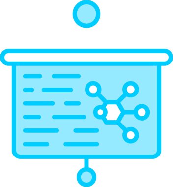 sunum simgesi, vektör illüstrasyonu basit tasarım