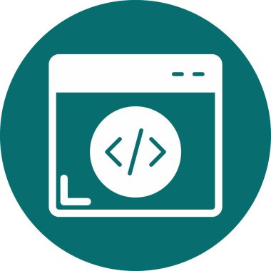 Web Programlama simgesinin basit çizimi