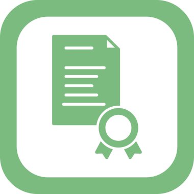 Patent belgesi. Web simgesi basit illüstrasyon