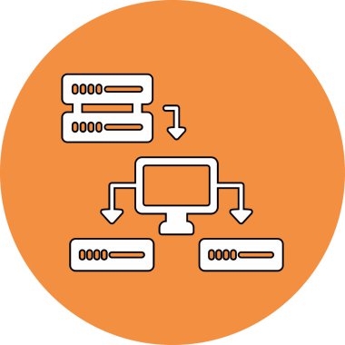 düz vektör yapılandırılmış veri simgesi illüstrasyonu