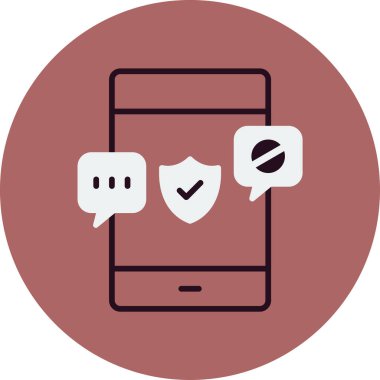 Koruma. Web simgesi basit illüstrasyon