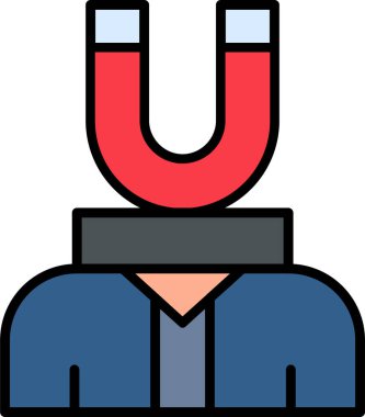 Mıknatıs ile sosyal medya konsepti vektör çizimi. Etkili pazarlama ya da viral reklam kampanyası. İzleyici ya da müşteri koruma stratejisi.