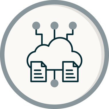 Düz vektör biçiminde gösterilen büyük veriler için web dostu soyut simge.