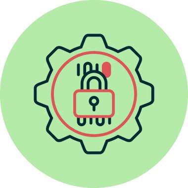 güvenlik simgesi vektör illüstrasyonu 