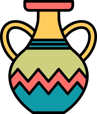 Vazo. Web simgesi basit illüstrasyon