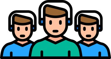 Takım. Web simgesi basit illüstrasyon