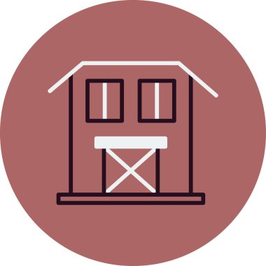 Modern yapı simgesinin vektör illüstrasyonu