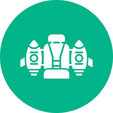 Jet pack simgesi, vektör illüstrasyonu