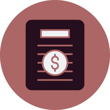 Fatura. Web simgesi basit illüstrasyon 