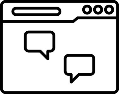 Konuş. Web simgesi basit illüstrasyon