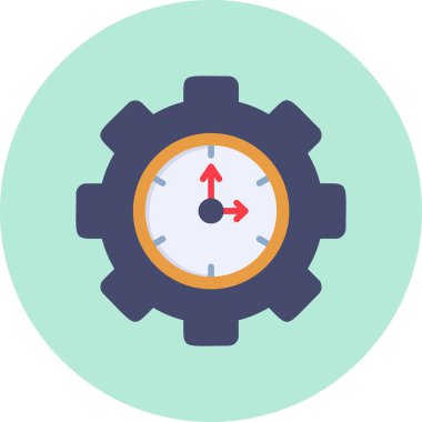 Zaman yönetimi simgesi vektör illüstrasyonu