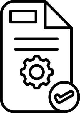 düz ayar simgesi, vektör illüstrasyonu