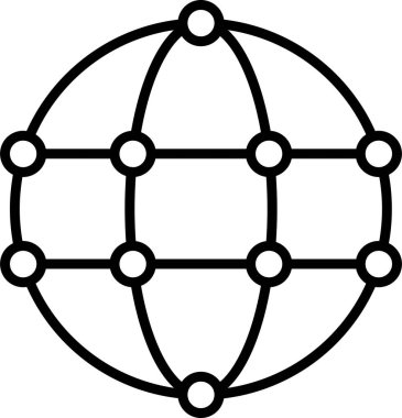 Basit bir Global simgesi. vektör tasarımı