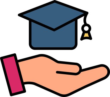 eğitim web simgesi vektör illüstrasyonu