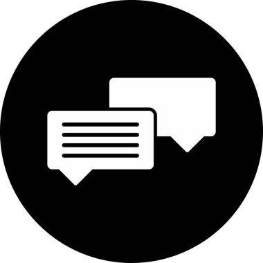 Sohbet mesajı vektör illüstrasyonu