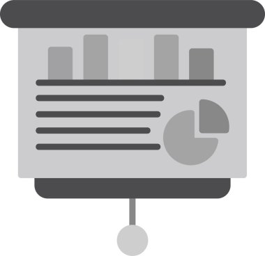 sunum simgesi, vektör illüstrasyonu basit tasarım