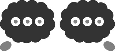 Düşünceler web simgesi vektör çizimi