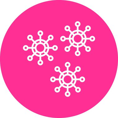 Bakteriler. Web simgesi basit illüstrasyon 