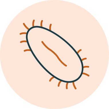 bakteri mikrop simgesi, vektör çizimi 