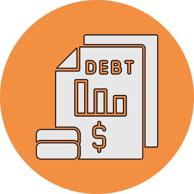 Borç simgesi vektör illüstrasyon tasarımı