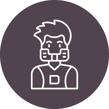 Maskeli haydut. Soyguncu, haydut sembolü, vektör çizimi