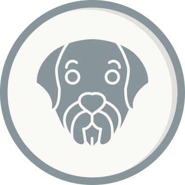 Pudelpointer dog icon, vector illustration clipart