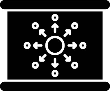 Difüzyon web simgesi, basit vektör illüstrasyonu 