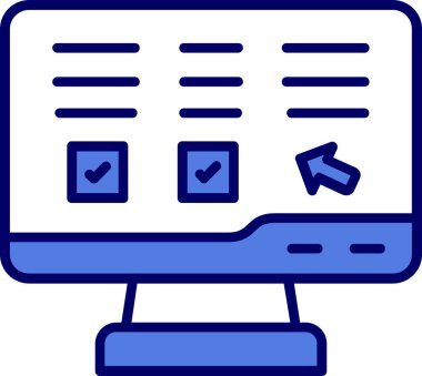 Çevrimiçi Ders modern simgesinin vektör illüstrasyonu