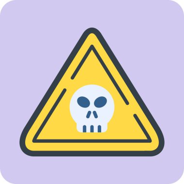 kafatası simgesi Tehlike İmza vektör çizimi