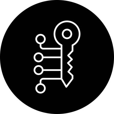 vector illustration of Digital Key icon