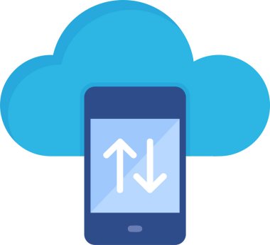 Soyut bir kullanıcı veri sembolünün biçimlendirilmiş vektör çizimi.