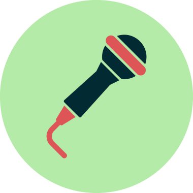 mikrofon simgesi, vektör illüstrasyonu 