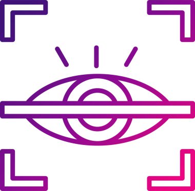 Göz. Web simgesi basit illüstrasyon