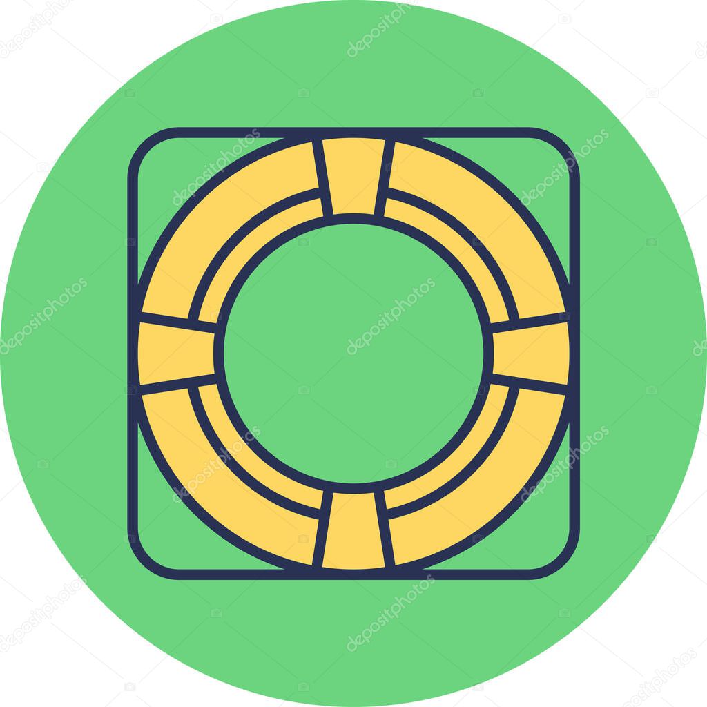 Lifebuoy icon, vector illustration simple design