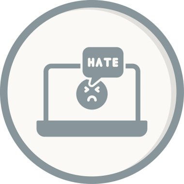 Nefret mesajı, vektör simgesi çizimi 