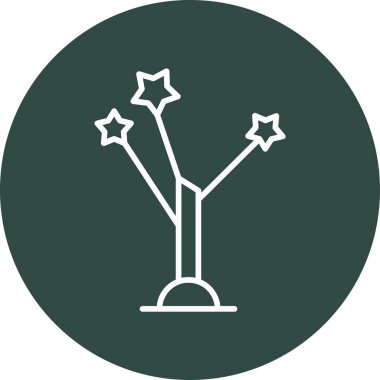 Joshua Tree simgesinin vektör illüstrasyonu              