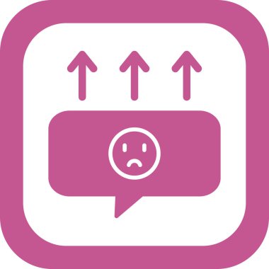 Üzüntü web simgesi vektör illüstrasyonu