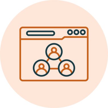 Topluluk. Web simgesi basit illüstrasyon