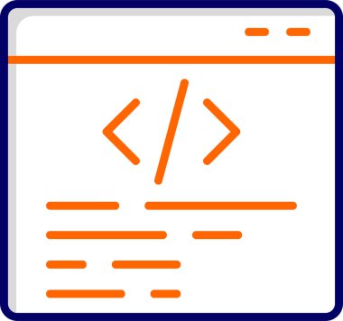 Web Programlama simgesinin basit çizimi