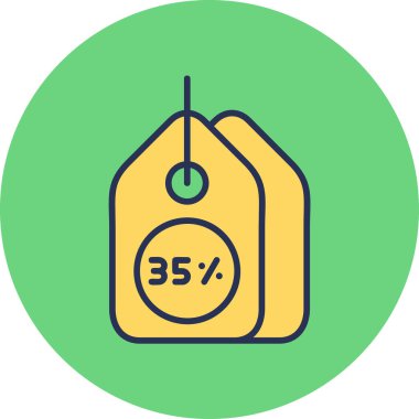 indirimli etiket simgesi, vektör illüstrasyonu basit tasarım