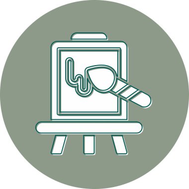 Web simgesi boyanıyor, vektör illüstrasyonu