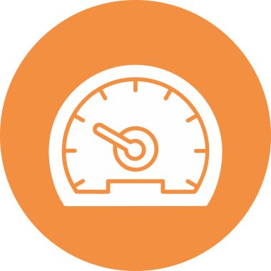 Speedometer web simgesi, vektör illüstrasyonu