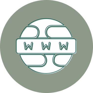 global internet ağı. Web simgesi basit illüstrasyon