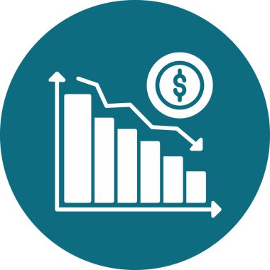 İflas simgesi soyut bir tarzda, vektör illüstrasyonu web amaçları için.