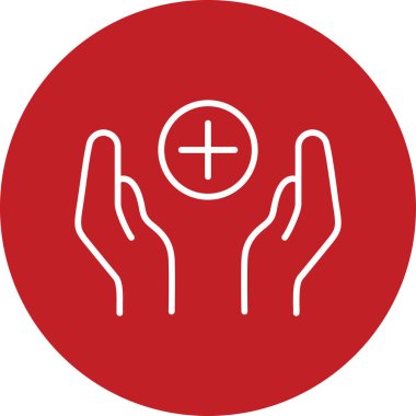 Tedavi. Web simgesi basit illüstrasyon