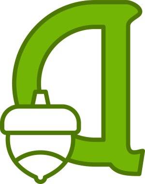 Küçük A harfi vektör illüstrasyonu 